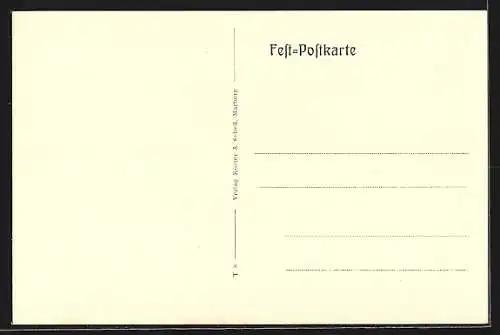 AK Marburg, Bachfest 1937, Porträts des Präsidenten und des Ehrenpräsidenten