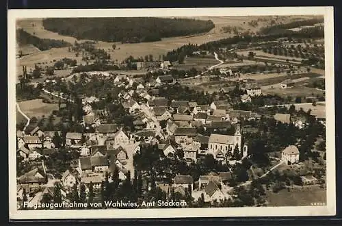 AK Wahlwies /Stockach, Ortsansicht vom Flugzeug aus