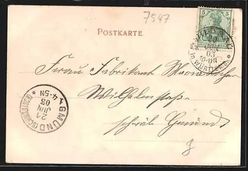 AK Wildbad / Schwarzwald, Milch- und Molkenkur in d. Kgl. Anlagen