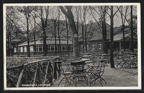 AK Mainz, Das Gasthaus Waldschänke Lenneberg, Aussenbereich, Inh. Franz Jos. A. Becker