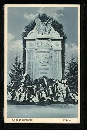 AK Erlbach / Vogtl., Krieger-Ehrenmal