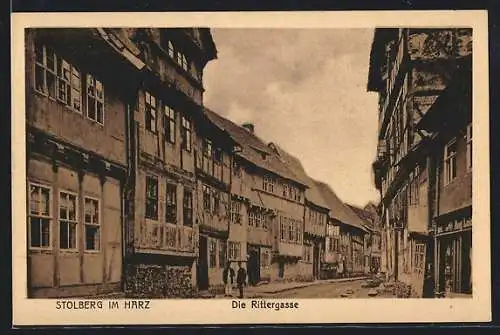 AK Stolberg / Harz, Partie in der Rittergasse