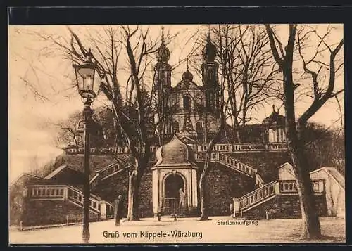 AK Würzburg, Käppele, Stationsaufgang