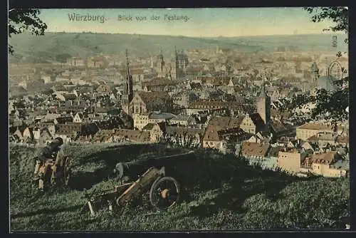 AK Würzburg, Blick von der Festung