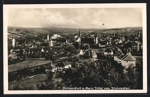 AK Ochsenfurt / Main, Totalansicht v. Südwesten