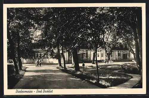 AK Bad Bocklet, Partie am Gasthaus Biedermeier