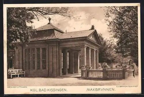 AK Bad Kissingen, Blick auf den Maxbrunnen