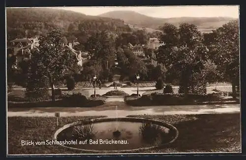AK Bad Brückenau, Blick vom Schlosshotel auf den Ort