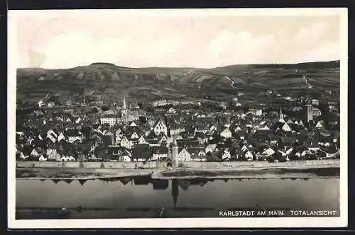 AK Karlstadt am Main, Blick über die Dächer