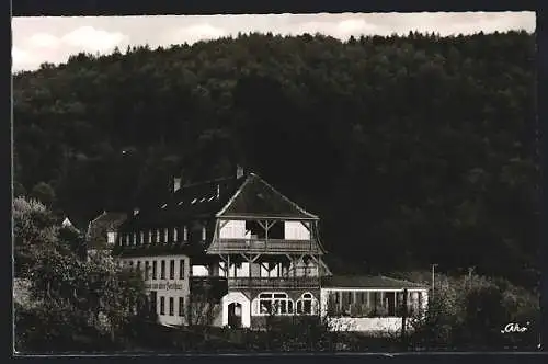 AK Schönau bei Gemünden, Gaststätte-Pension Zum alten Forsthaus, Bes. Josef Endrich