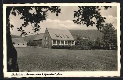 AK Gemünden /Main, Blick auf das Kinderheim Schaippachsmühle