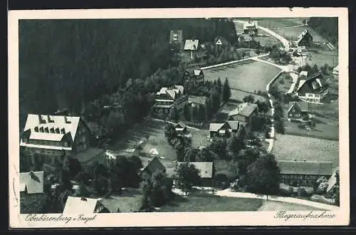 AK Oberbärenburg, Totale aus der Luft gesehen