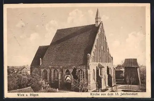AK Wiek / Rügen, Kirche aus dem 13. Jahrhundert