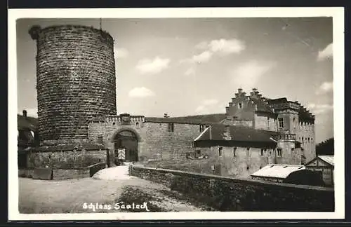AK Saaleck / Hammelburg, Blick auf das Schloss
