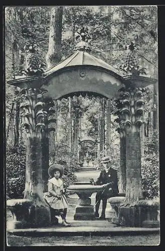 AK Veitshöchheim, Pavillon im Hofgarten