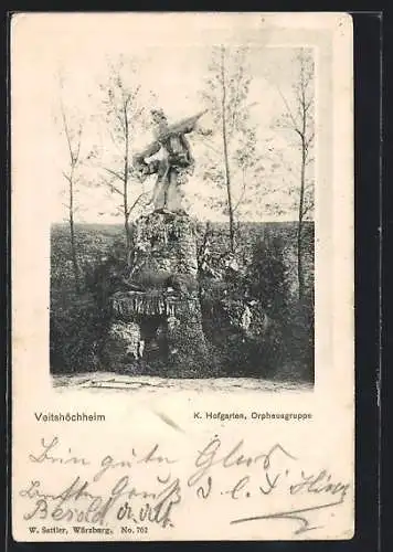 AK Veitshöchheim, K. Hofgarten mit Orpheusgruppe