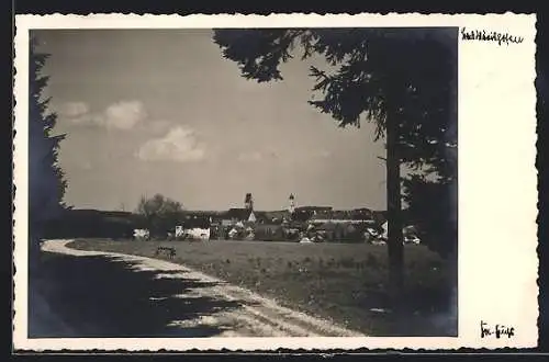 AK Bad Wörishofen, Teilansicht mit Feldweg