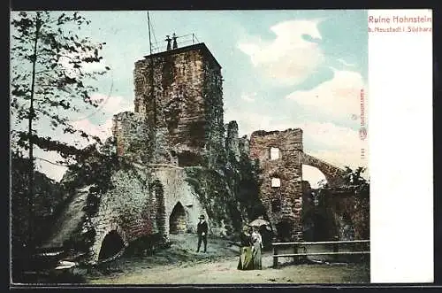 AK Hohnstein / Südharz, Blick zur Ruine