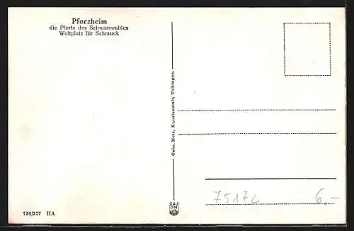 AK Pforzheim /Schwarzwald, Zusammenfluss von Enz und Nagold