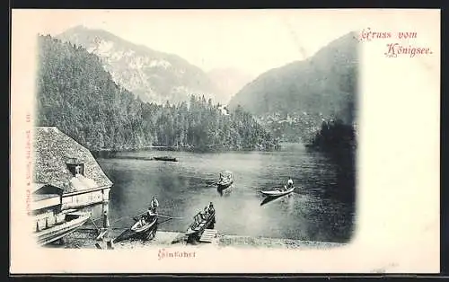 AK Königsee / Berchtesgaden, Ruderbootverleih am See
