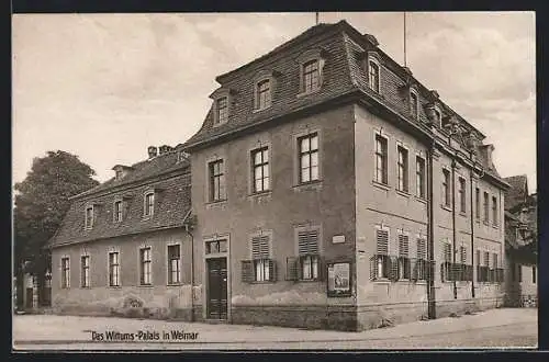 AK Weimar / Thüringen, Vorderansicht vom Wittums-Palais