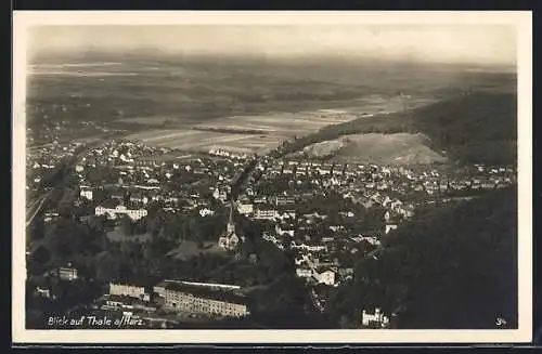 AK Thale / Harz, Totalansicht aus der Vogelschau