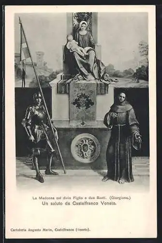 AK Castelfranco Veneto, La Madonna col divin Figlio e due Santi