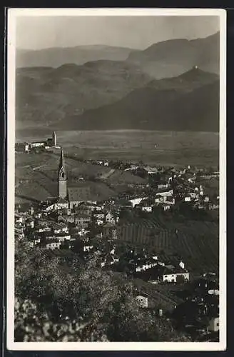 AK Termeno, Ortsansicht mit Kirche aus der Vogelschau