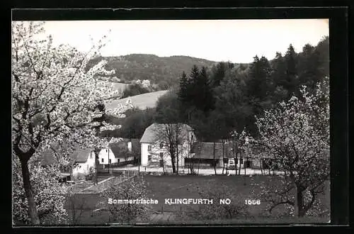 AK Klingfurth /NÖ, Ortspartie im Frühling