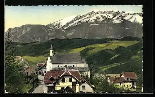 AK St. Corona am Wechsel, Teilansicht gegen Schneeberg