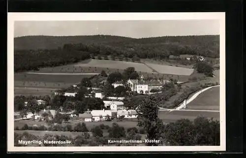AK Mayerling /Niederdonau, Ortsansicht mit Karmeliterinnen-Kloster