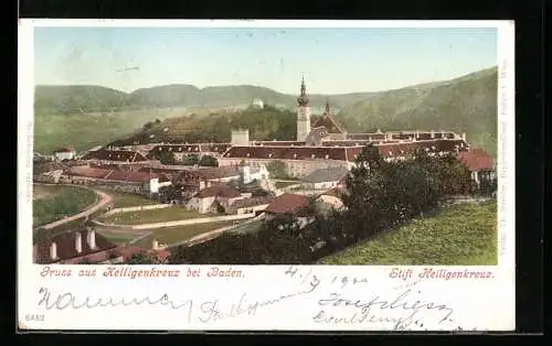 AK Heiligenkreuz bei Baden, Blick auf das Stift