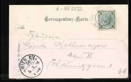 AK Heiligenkreuz bei Baden, Blick auf das Stift