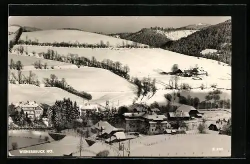 AK Wienerbruck, Ortsansicht im Winter