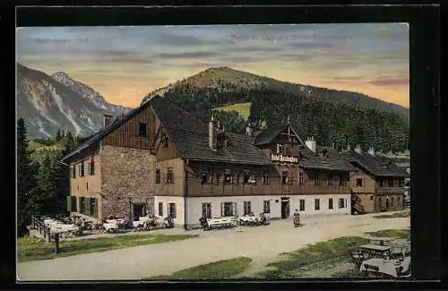 AK Prebichl, Hotel Reichenstein mit dem Reichenstein