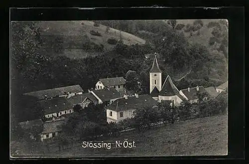 AK Stössing /N.-Öst., Ortspartie mit Kirche