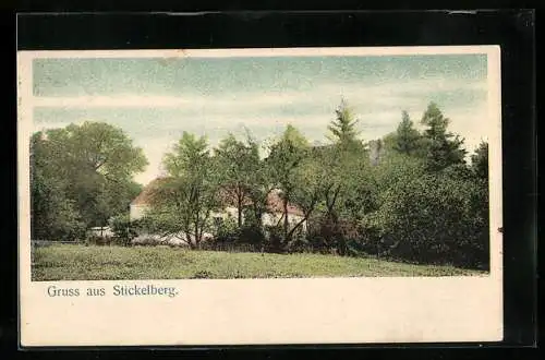 AK Stickelberg, Ortspartie mit Wohnhaus