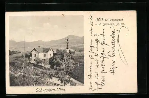 AK Küb bei Payerbach, Schwaben-Villa