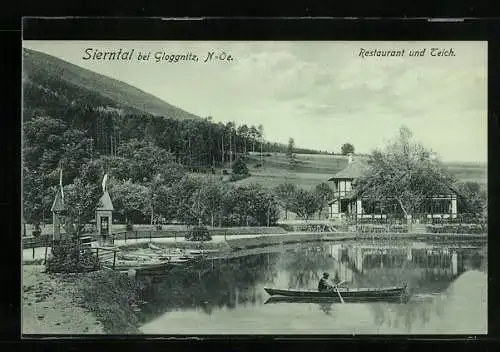 AK Gloggnitz, Restaurant und Teich i. Sierntal