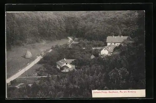 AK Pressbaum, Au am Kraking, Blick auf das Gasthaus, Bes. Johann Fink