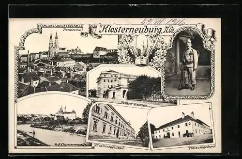 AK Klosterneuburg, Pionier-Kaserne, Pionierzeugsdepot, P. P. Chorherrenstift