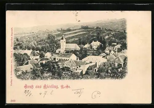 AK Kierling /N.-Ö., Blick über die Dächer