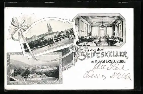 AK Klosterneuburg, Stiftskeller Chorherrenstift, Inneres Speisesaal, Kielingerthal