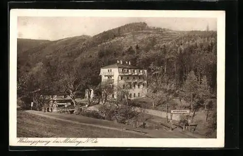 AK Hinterbrühl /N.-Oe., Wassergspreng, Hotel-Cafe-Restaurant Wimmer