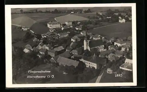 AK Eberschwang, Ortsansicht vom Flugzeug aus