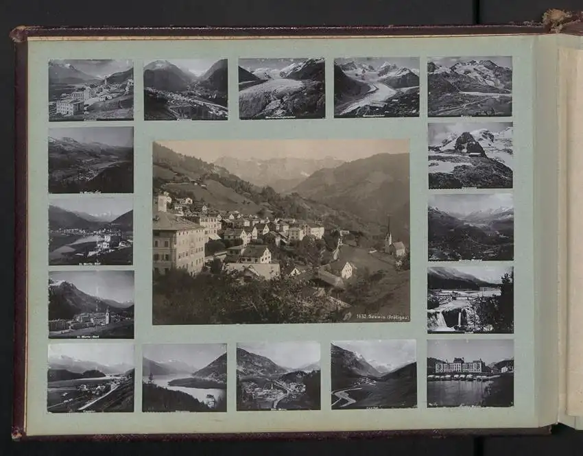 Fotoalbum mit 38 Fotografien, Ansicht Rapallo, Südtirol, Gletscher, Panorama vom Kleinboden, Gardasee 1