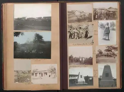 Fotoalbum mit 280 Fotografien, DSWA Schutztruppe, Afrika, Oblt. von Grawert, Hauptmann von Fiedler, Zanzibar, Durban
