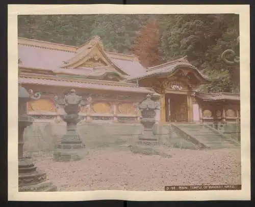 Fotoalbum mit 65 Fotografien, Ansicht Kioto, Tracht, Geisha, Tempel, Daibutsu, Nikko, Kobe, Tokyo