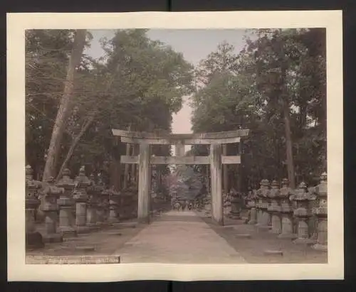 Fotoalbum mit 65 Fotografien, Ansicht Kioto, Tracht, Geisha, Tempel, Daibutsu, Nikko, Kobe, Tokyo