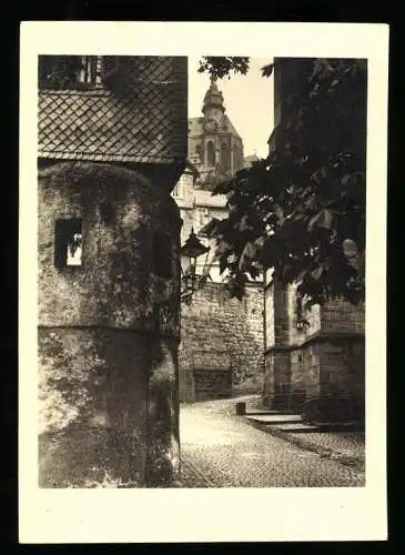 Fotografie unbekannter Fotograf, Ansicht Marburg / Lahn, Ansicht einer Gasse